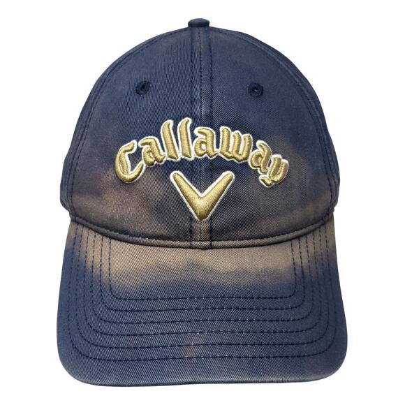 Callaway Logo Slideback Hat Blue One Size Spell Out Embroidered 6 Panel - Picture 1 of 9